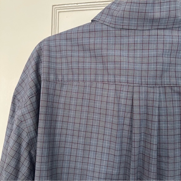 Daniel Cremieux Signature Collection Shirt Blue Plaid Burgandy Stripe Size XXL - Picture 6 of 10